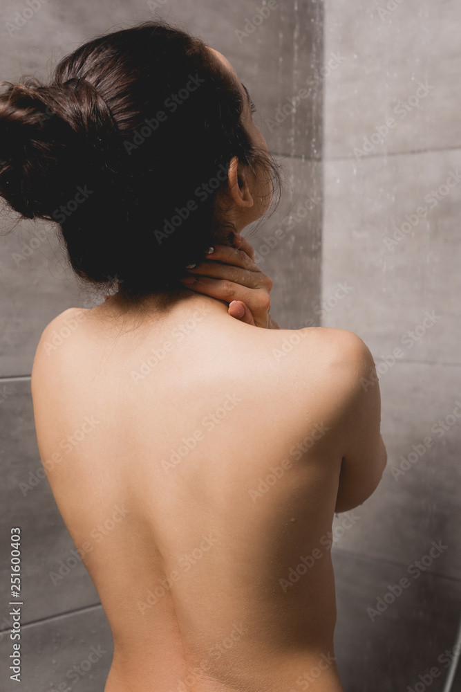 Woman Showering Nude