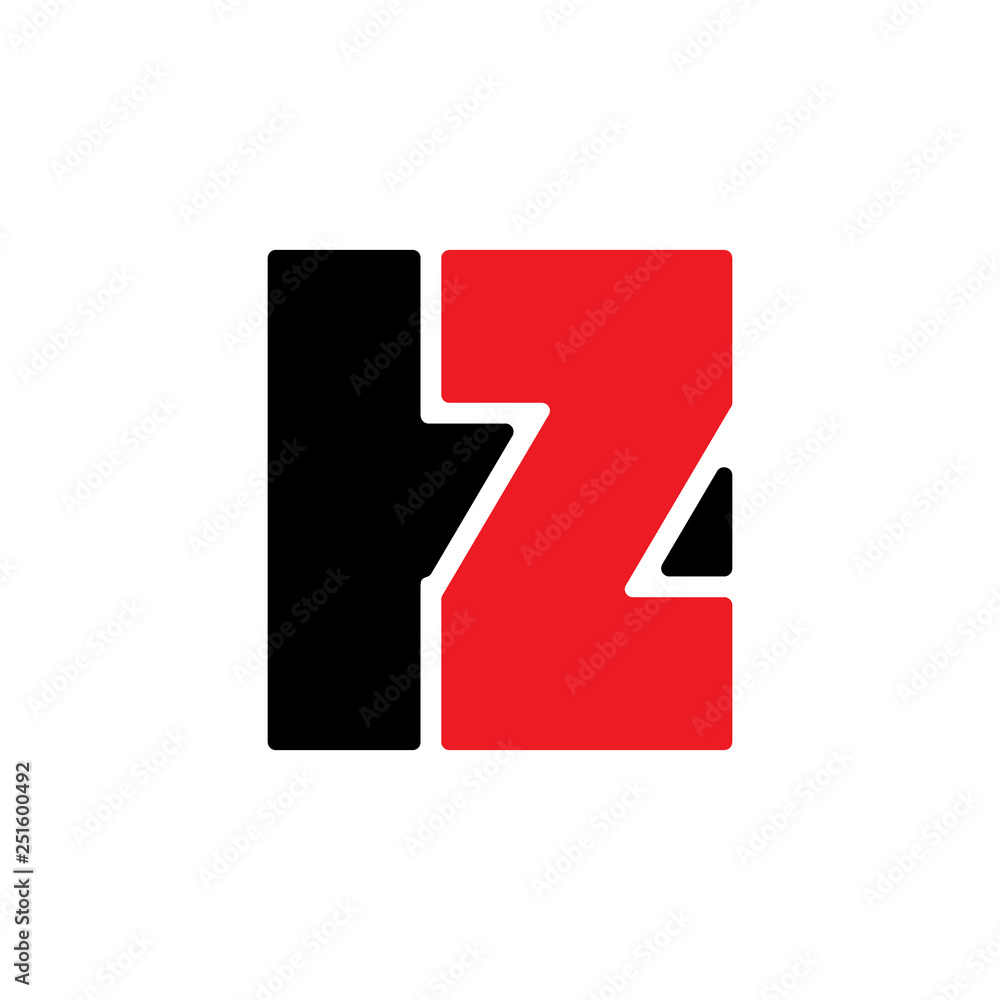 Fototapeta premium abstract letters iz simple geometric logo vector