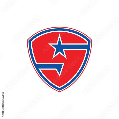 Free Download letter s star emblem shield logo - GFXLoad