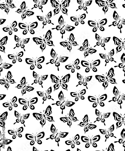 Decorative butterfly seamless pattern.