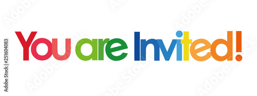 you are invitedin white background