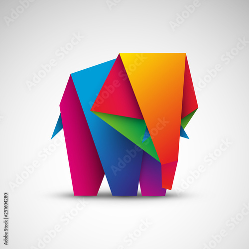słoń origami wektor #251604280