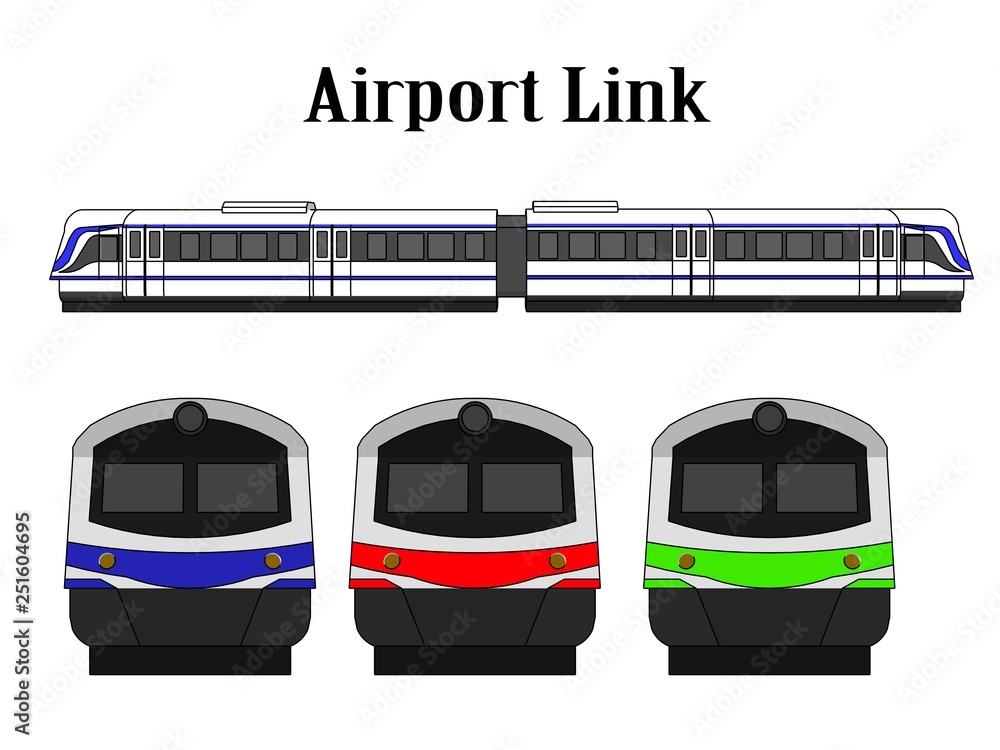 illustration of train on white background