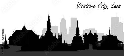 Vector structure of Vientiane city, Laos