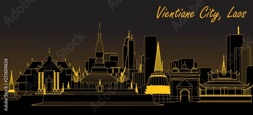 Vector structure of Vientiane city, Laos