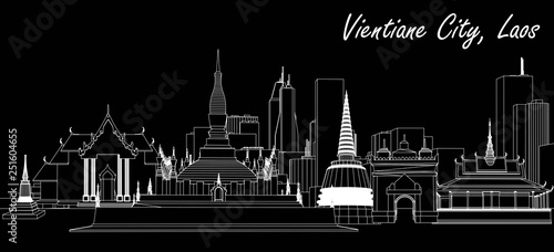 Vector structure of Vientiane city, Laos