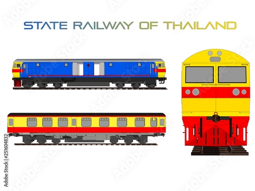 illustration of train on white background