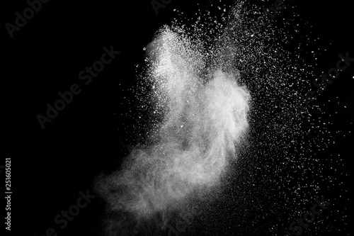 abstract background of white powder explosion.