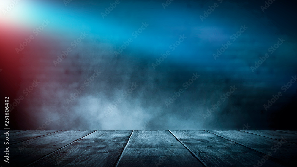 Background of empty room, concrete wall, wooden floor. Background of empty room, concrete wall, wooden floor.