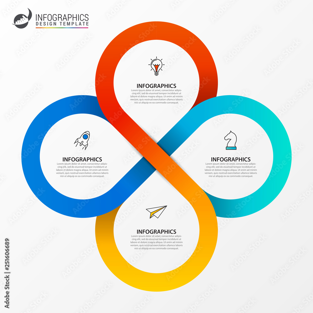 Infographic design template. Creative concept with 4 steps Infographic design template. Creative concept with 4 steps