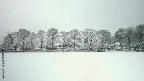 Wallpaper Mural Suburban winter scene, snowfall, slow motion Torontodigital.ca
