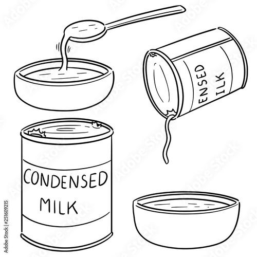 vector set of condensed milk