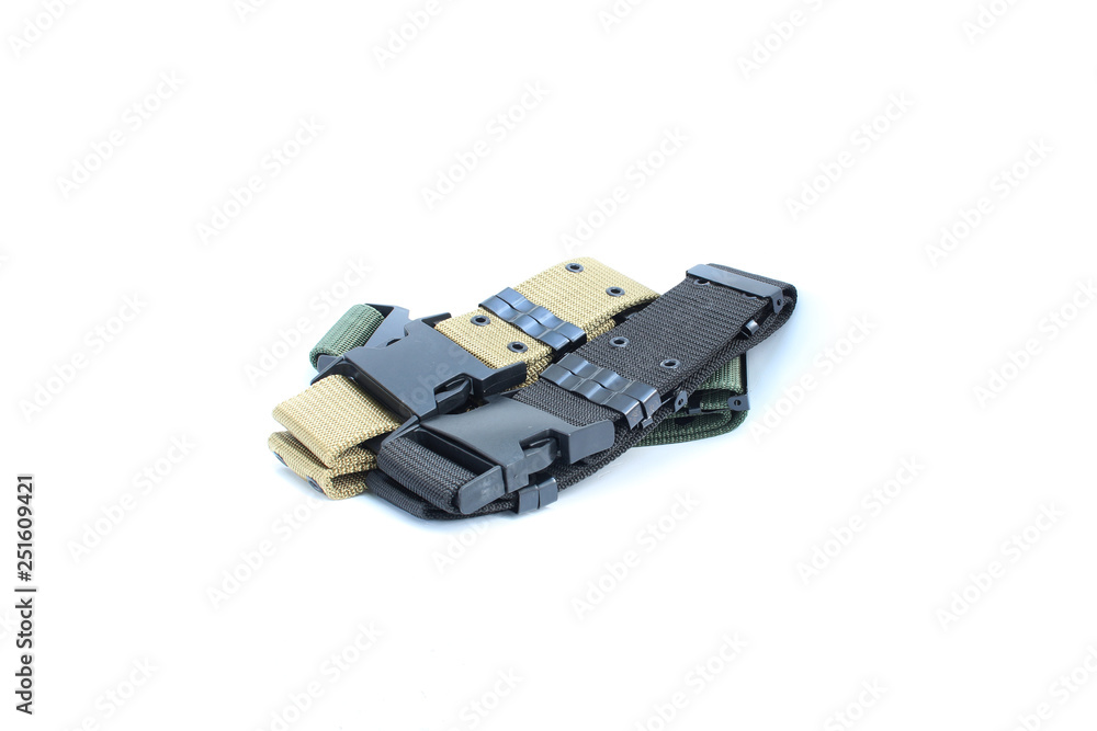 Fototapeta premium safety belt on isolated white