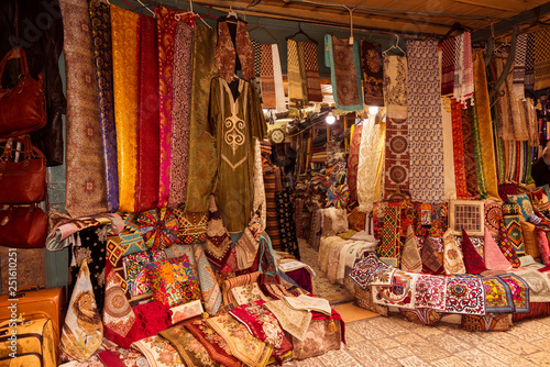 The Arabic suq in the historic old city of Jerusalem, Israel., Middle East