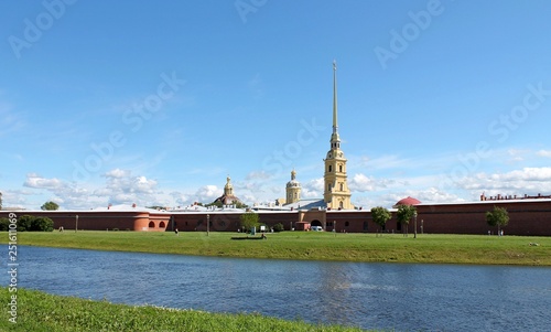 Peter and Paul Fortress and Kronverksky Strait. St. Petersburg.