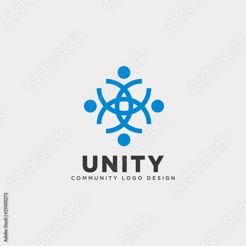 community human logo template vector illustration icon element isolated