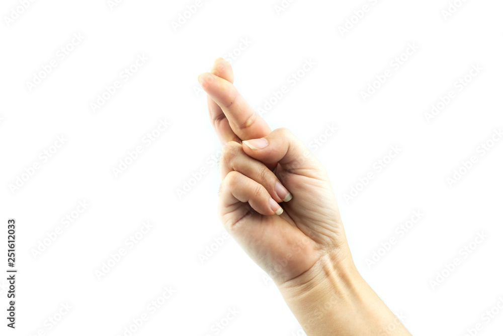 Hands showing gestures mini heart symbol on white background Hands showing gestures mini heart symbol on white background