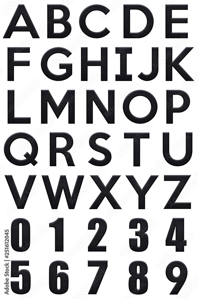 Black iron pan texture english alphabet font letter, isolated on white background