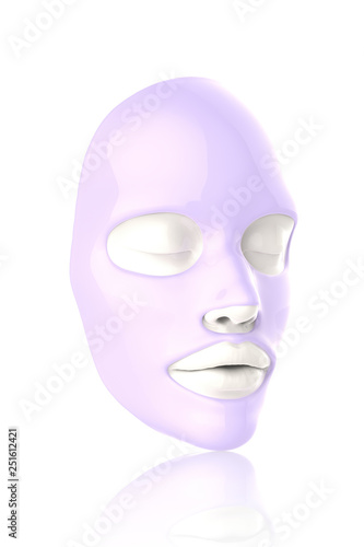  sheet mask on white background 3D Render