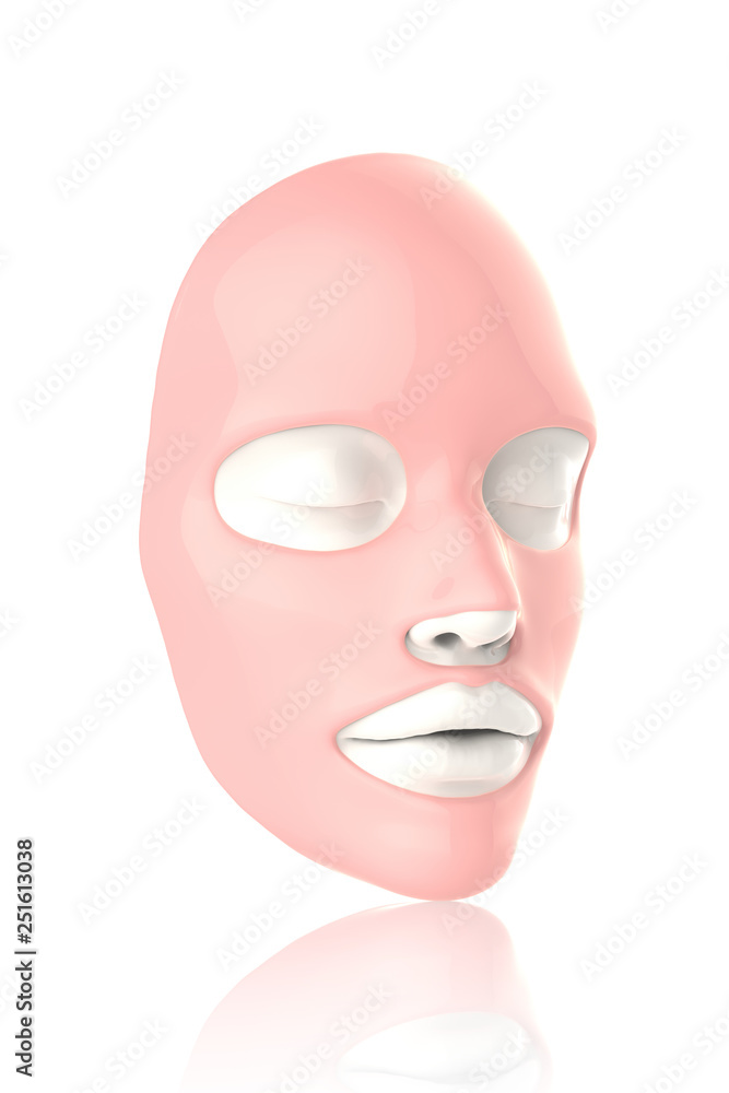  sheet mask on white background 3D Render