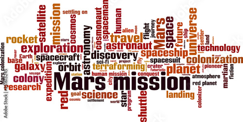 Mars mission word cloud