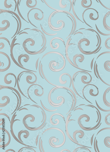 Linear seamless pattern. Stylish decor with elegant lines and curls. Decorative ornamental lattice. Abstract seamless geometric pattern on vibrant background.