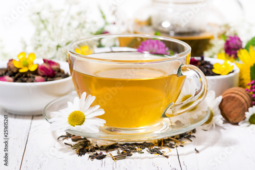 fragrant herbal tea in a cup