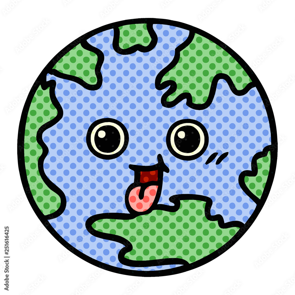 comic book style cartoon planet earth comic book style cartoon planet earth