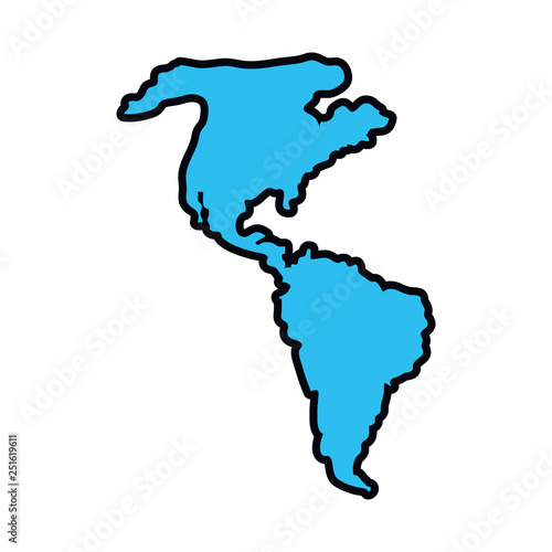 american continent map icon