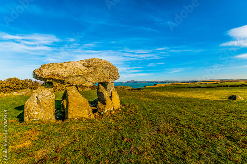 Canvas Print Carreg Sampson  Neolithic Burial Chamber West Wales UK