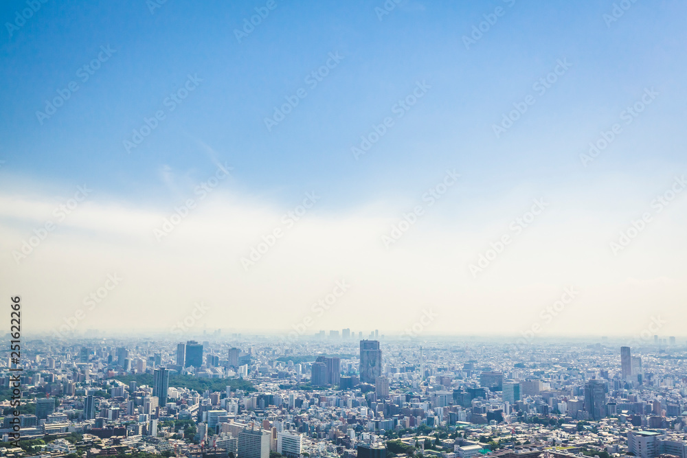 Japan Tokyo Roppongi city buildings urban landscape aerial view day time clear weather