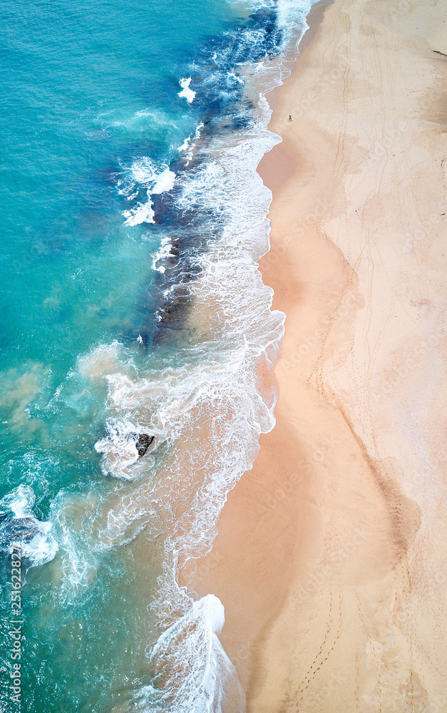 Aerial view of the south coast of the island of Sri Lanka