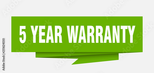 5 year warranty
