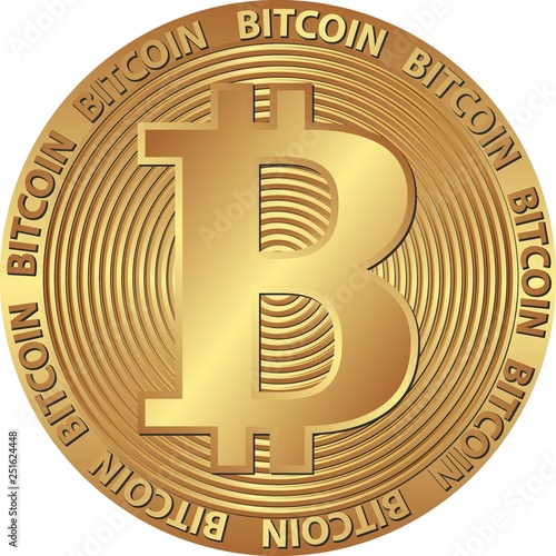 Bitcoin - isolated golden coin