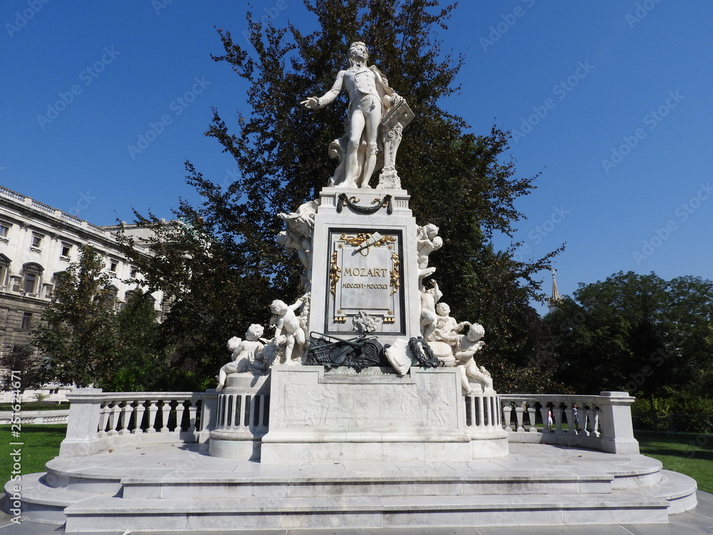 Monument to Wolfgang Mozart in Vienna. Vienna. Austria, Wolfgang Amadeus Mozart