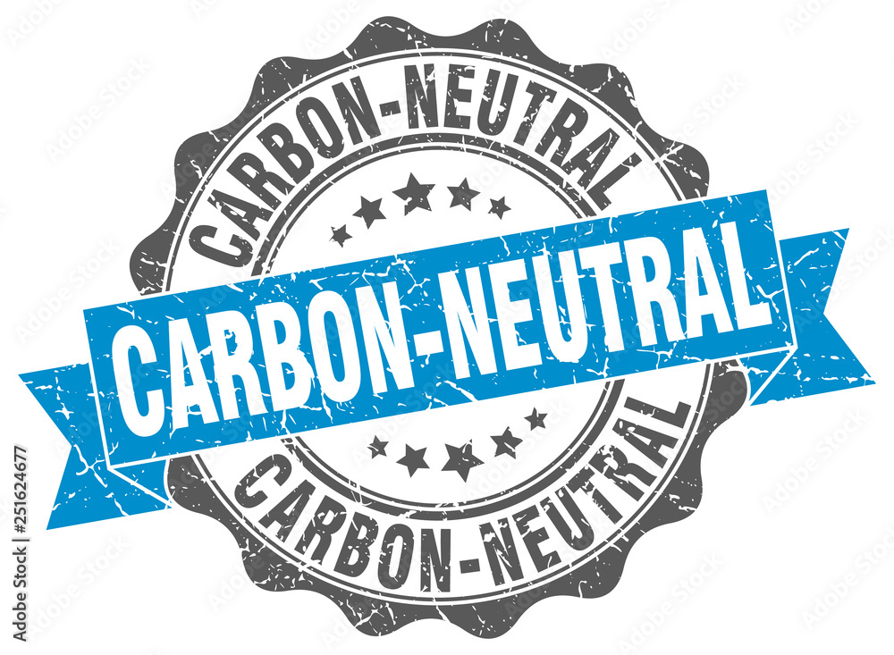 Fototapeta premium carbon-neutral stamp. sign. seal