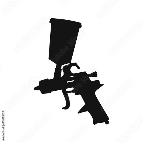 Spray gun icon. Vector illustration on white background.