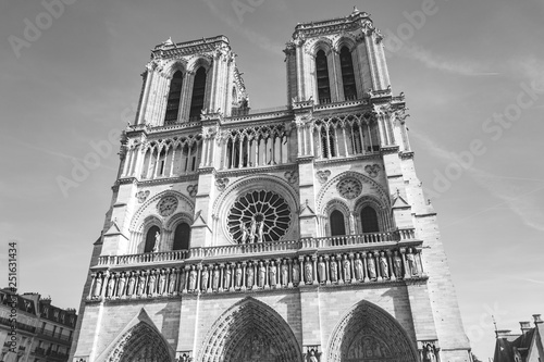 PARIS, FRANCE - 02 OCTOBER 2018: Notre dame cathedral in Paris