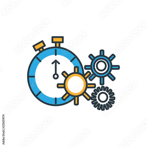 chronometer timer with gears pinion