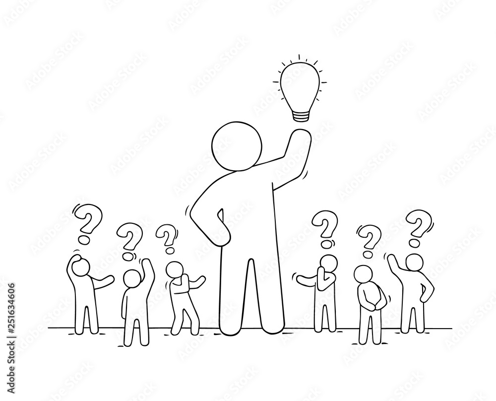 little people with question sings and lamp idea little people with question sings and lamp idea