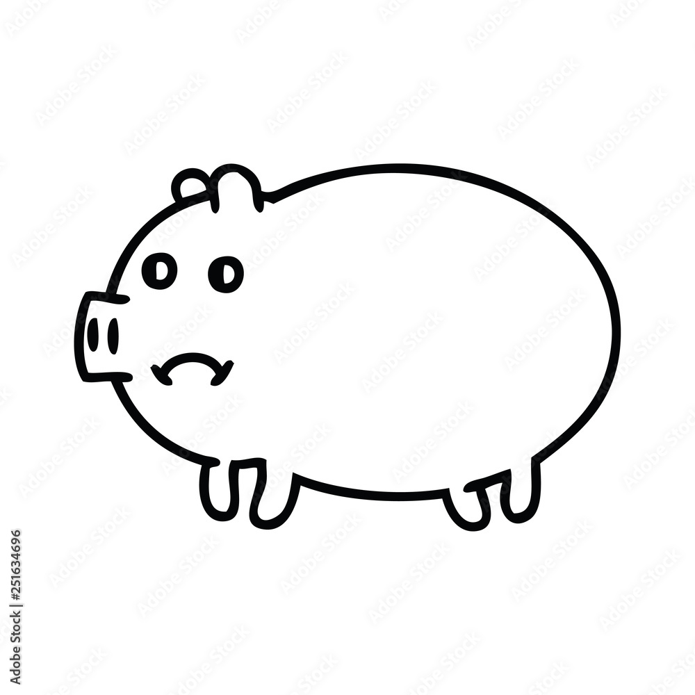 line drawing cartoon pig line drawing cartoon pig