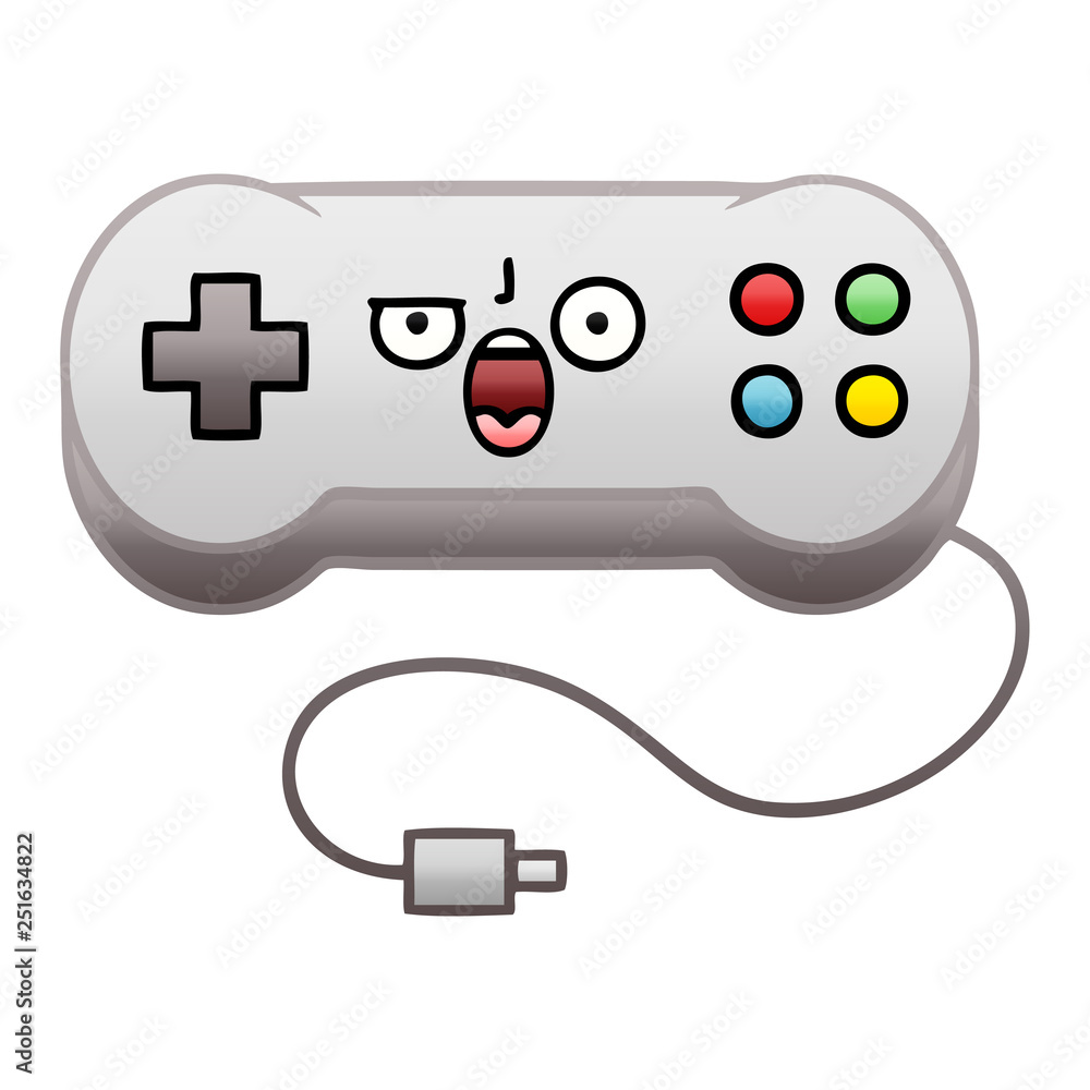 gradient shaded cartoon game controller gradient shaded cartoon game controller