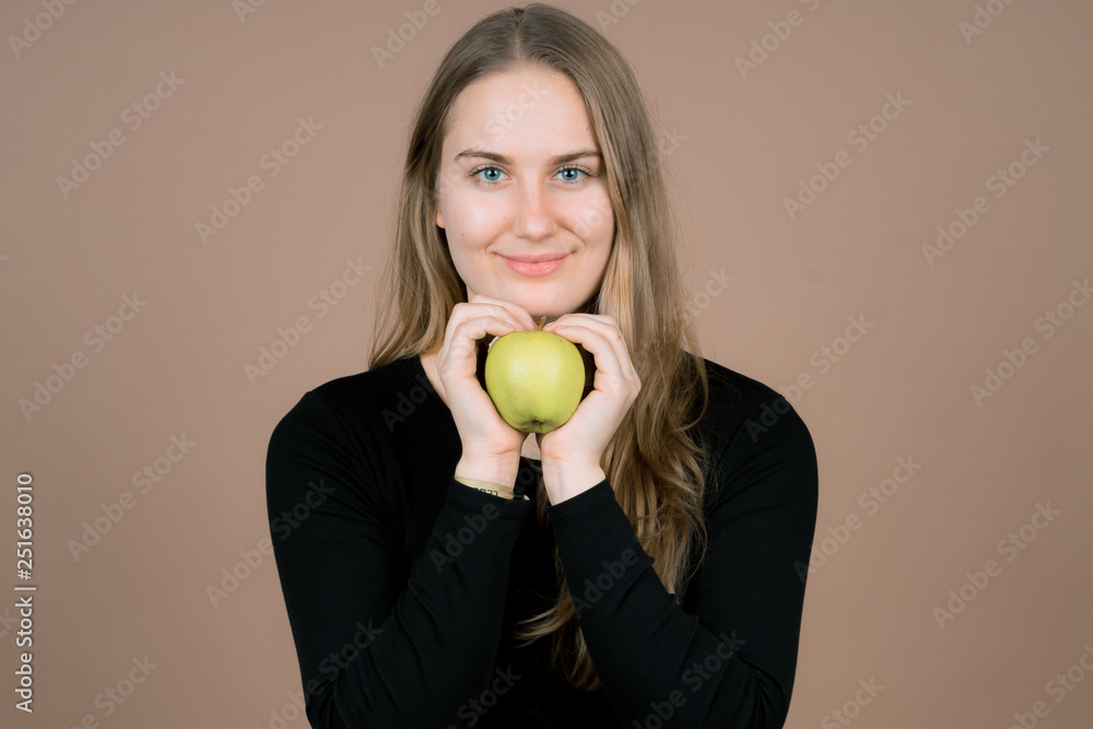 girl with an apple girl with an apple