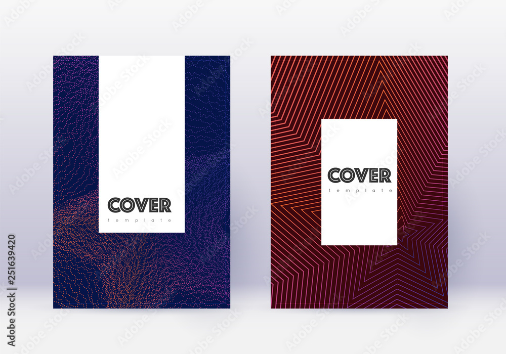 Hipster cover design template set. Violet abstract Hipster cover design template set. Violet abstract