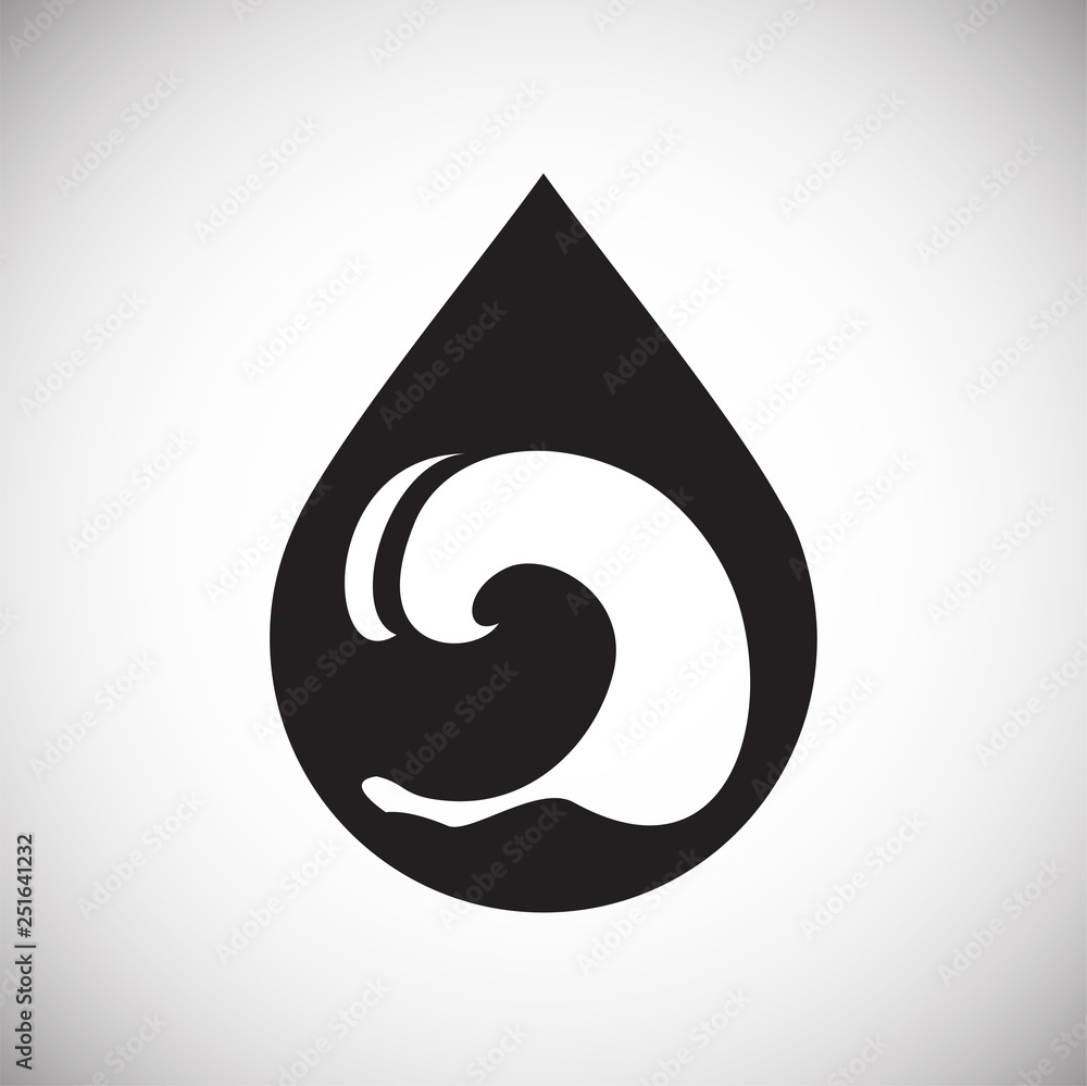 Drop water icon on white background for graphic and web design, Modern simple vector sign. Internet concept. Trendy symbol for website design web button or mobile app Drop water icon on white background for graphic and web design, Modern simple vector sign. Internet concept. Trendy symbol for website design web button or mobile app