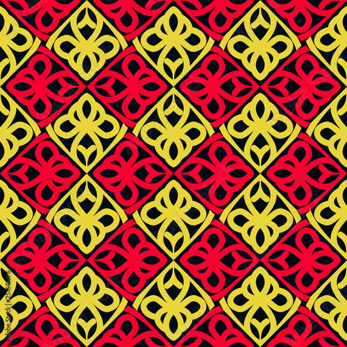 Bright seamless ornament with rhombuses.