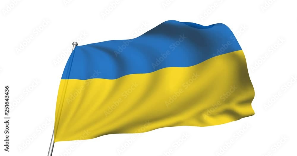flag of Ukraine with fabric structure in the wind, with an alpha channel (semi-transparent, loopable) flag of Ukraine with fabric structure in the wind, with an alpha channel (semi-transparent, loopable)