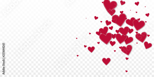 Red heart love confettis. Valentine's day explosio