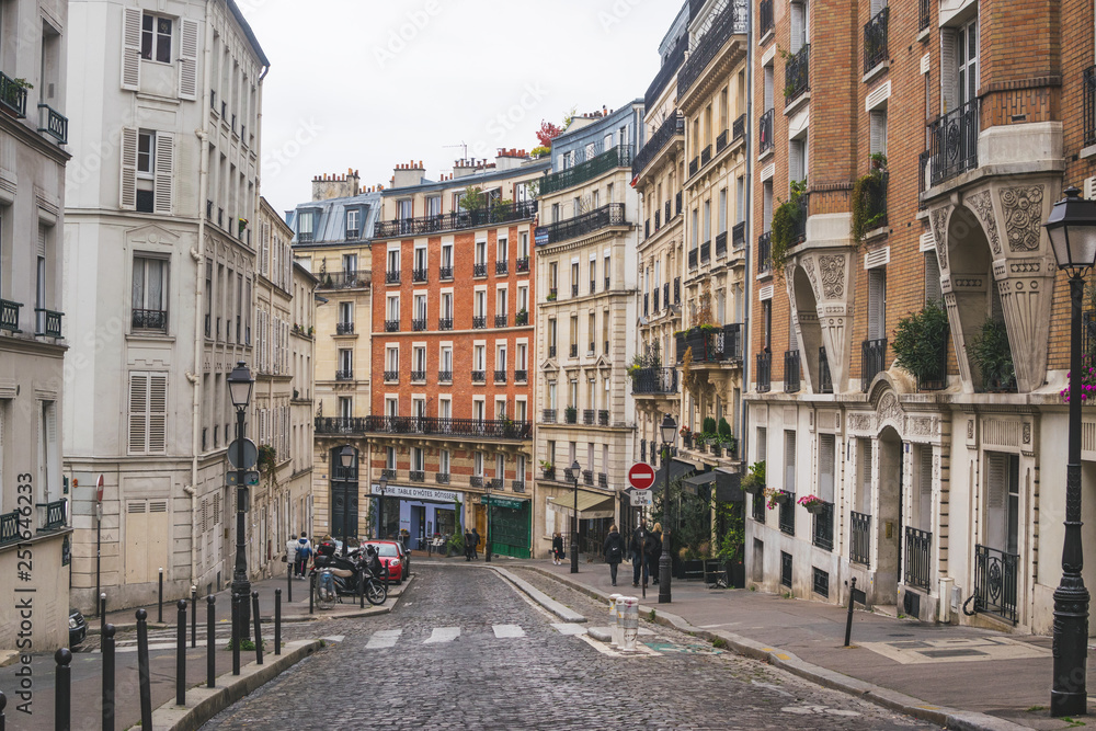 PARIS, FRANCE - 02 OCTOBER 2018: One of many beautiful streets and boulevards in Paris