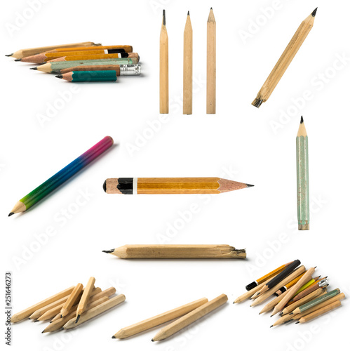 Set of Short Pencils on Isolated Background